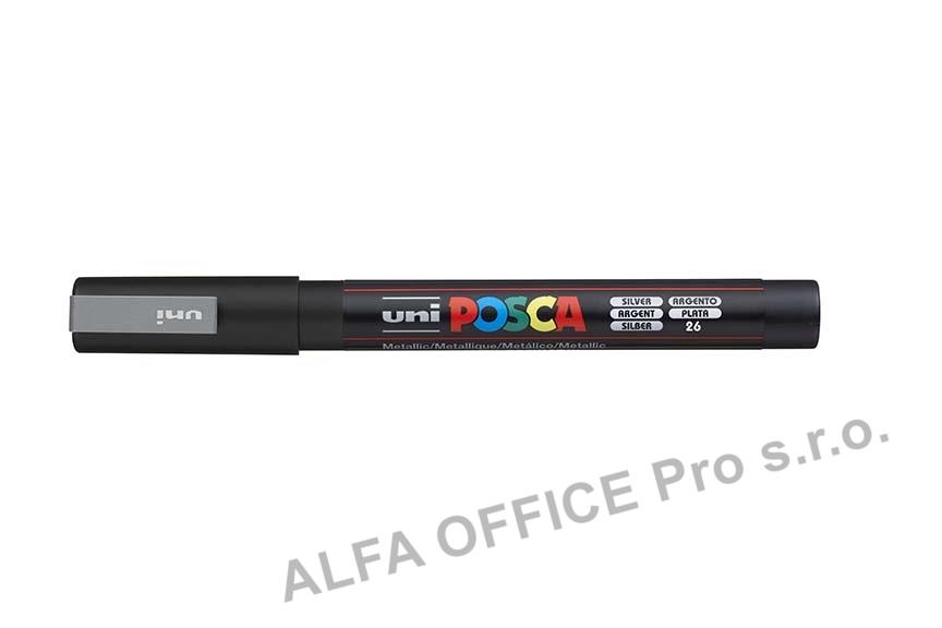 Posca popisovač / 0,9–1,3 mm - stříbrná