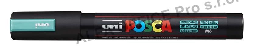 Posca popisovač / 2,5 mm - metal. zelená