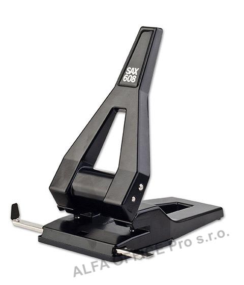 Kancelářský děrovač SAX 608 / černá - 63 listů