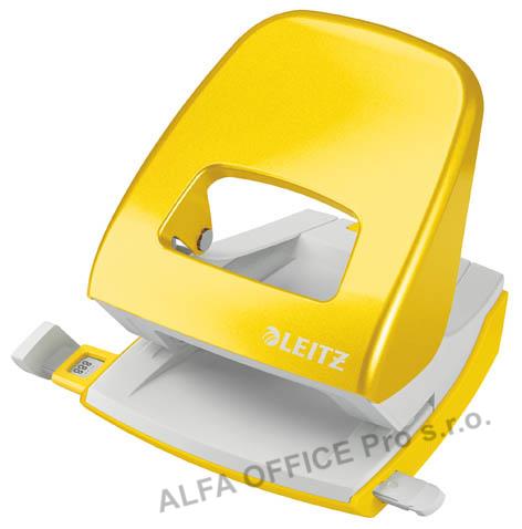 Kancelářský děrovač Leitz NeXXt 5008 / metalická žlutá - 30 listů