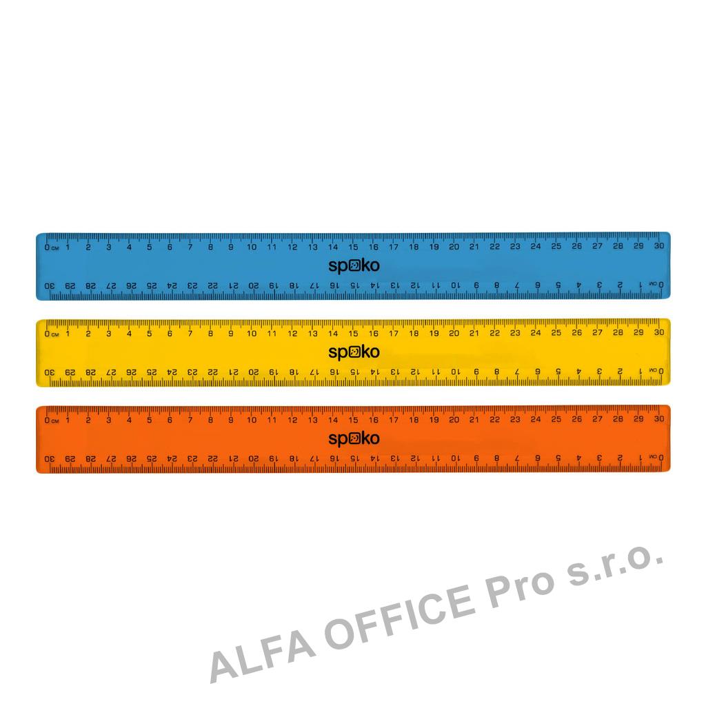 Pravítko SPOKO 30 cm - mix