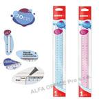 Pravítko 30 cm Kores - transparentní/ mix 2 barev