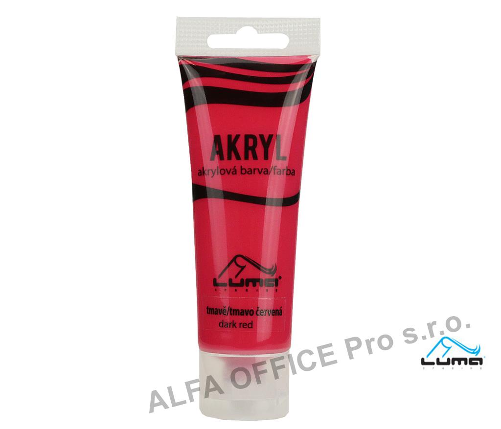 Akrylová barva LUMA - 75 ml / tmavě červená