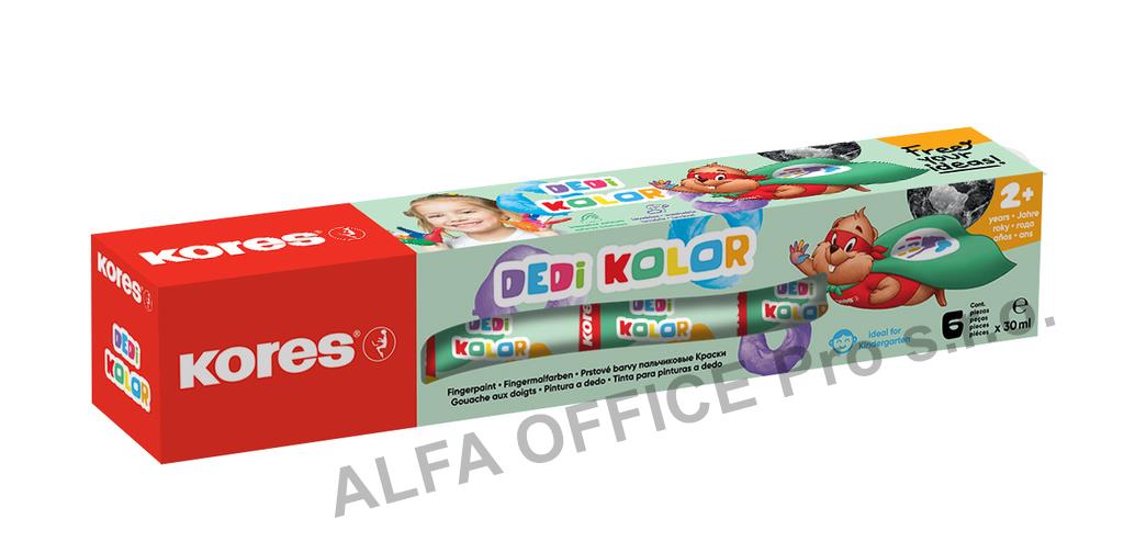 Prstové barvy Kores Dedi Kolor - 6 barev