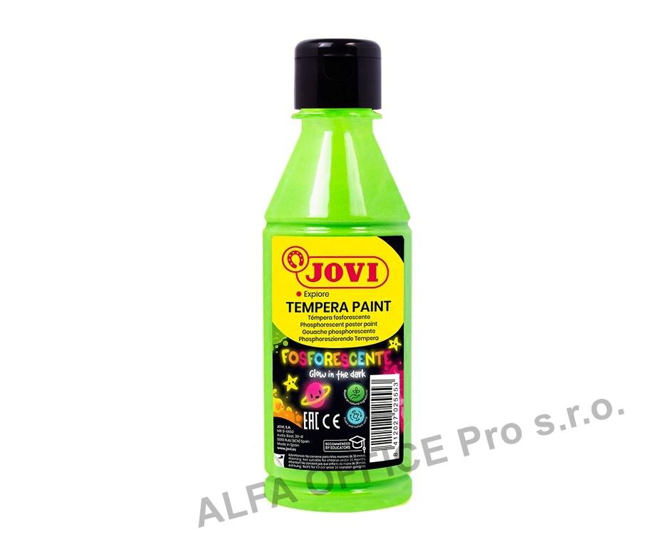 Tekuté temperové barvy JOVI PREMIUM v lahvi - 250 ml / neon zelená