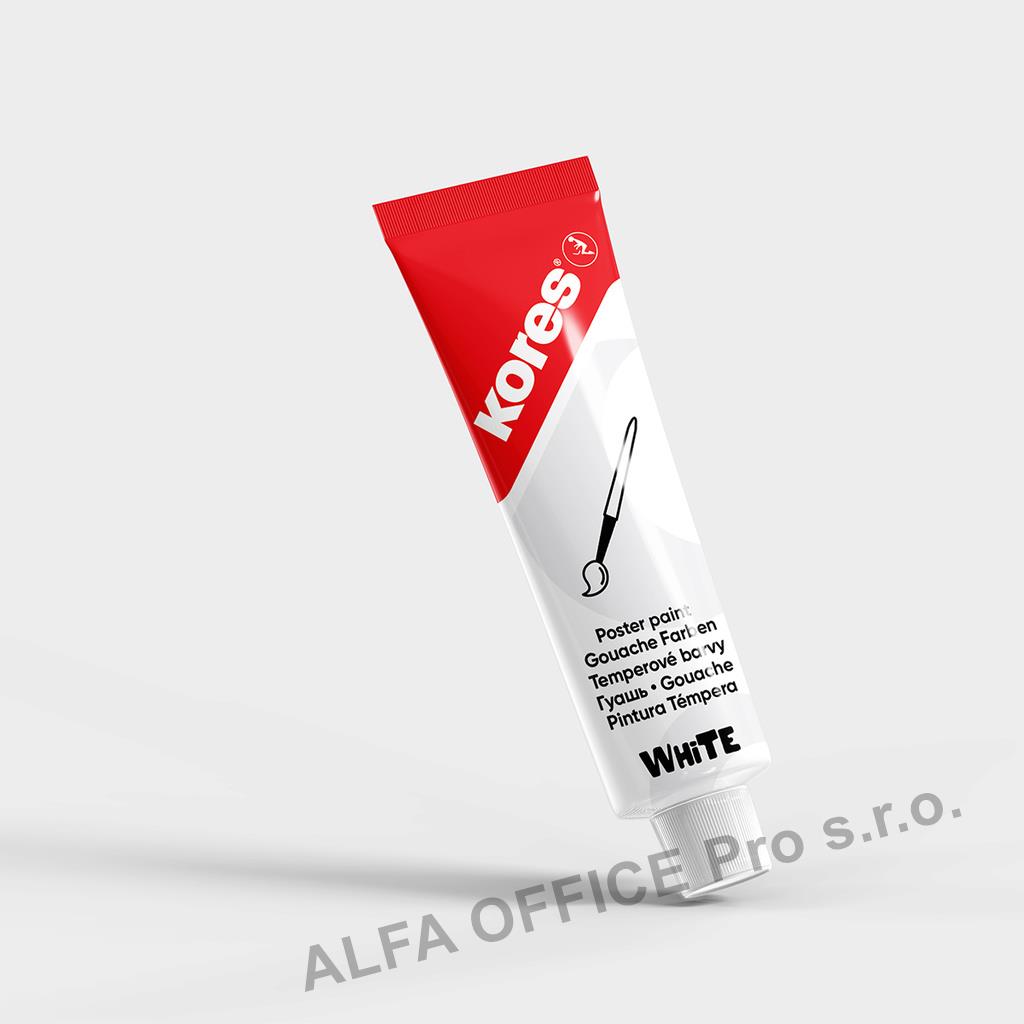 Temperové barvy Kores TEMPERAS - bílá