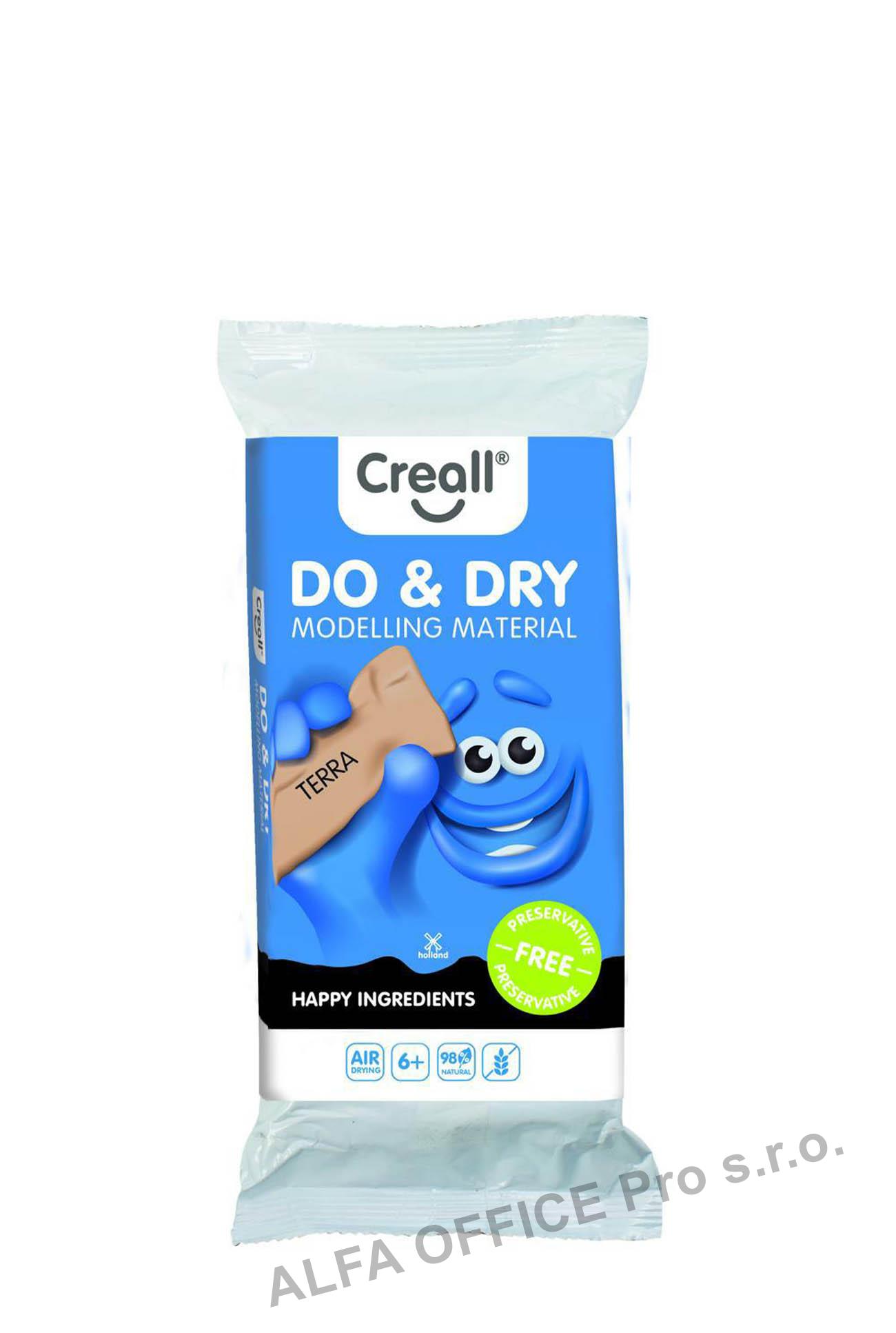 Modelovací samotvrdnoucí hmota Creall Do&Dry hnědá / hypoalergenní / 500 g