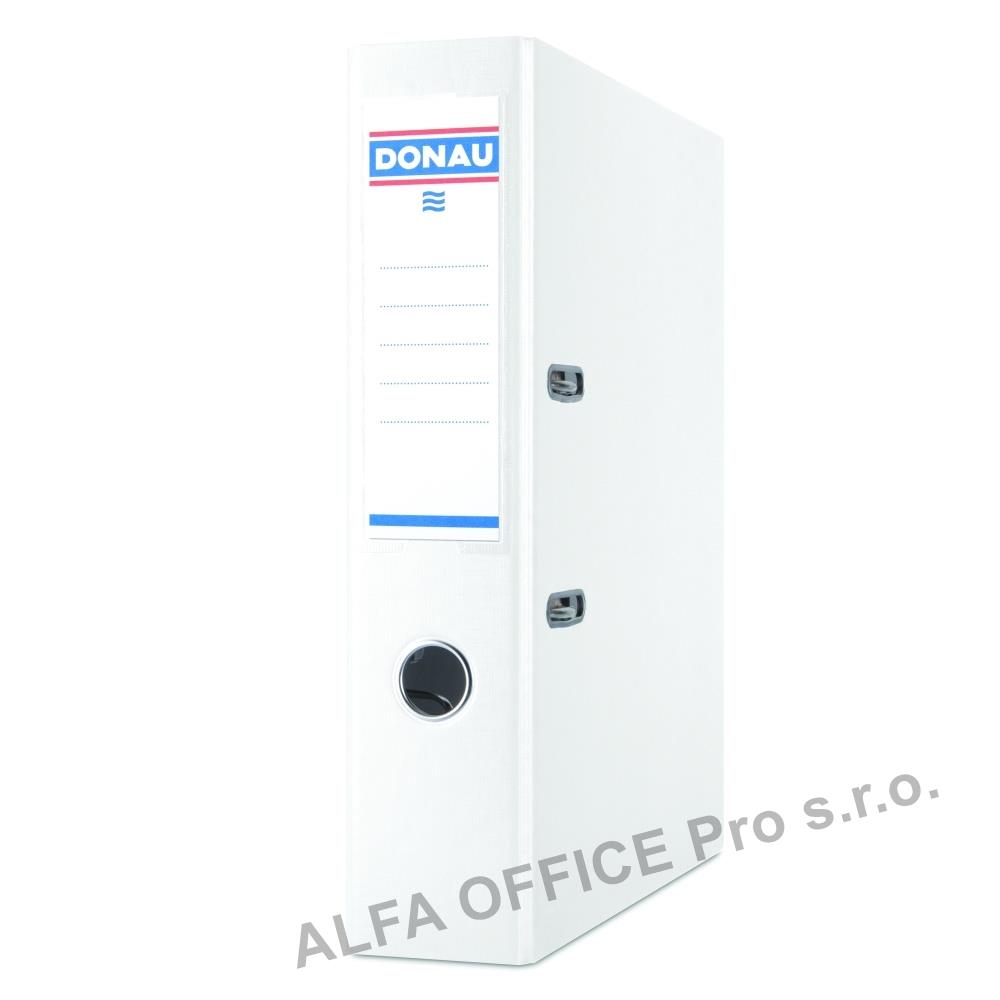 Pořadač A4 pákový Donau Master PP - hřbet 7,5 cm / bílá