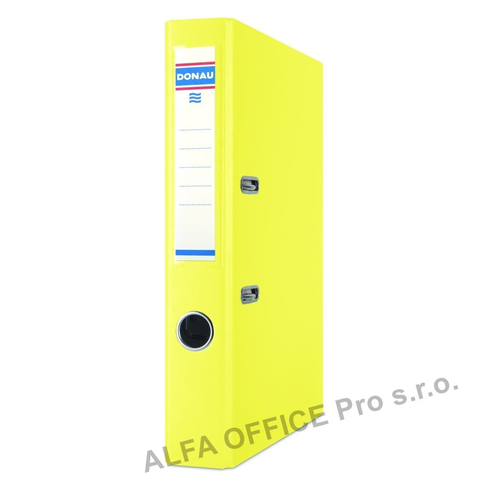 Pořadač A4 pákový Donau Master PP - hřbet 5 cm / žlutá
