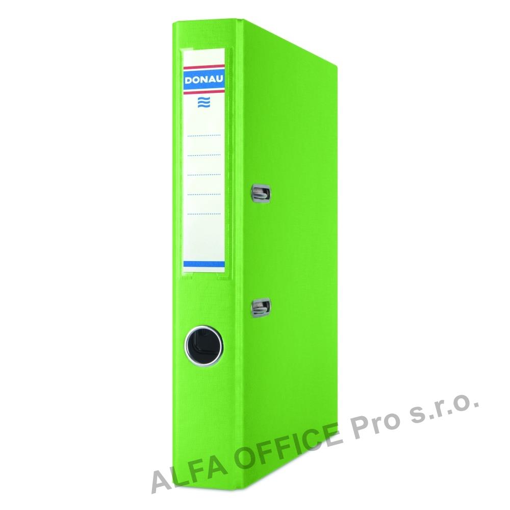 Pořadač A4 pákový Donau Master PP - hřbet 5 cm / sv.zelená