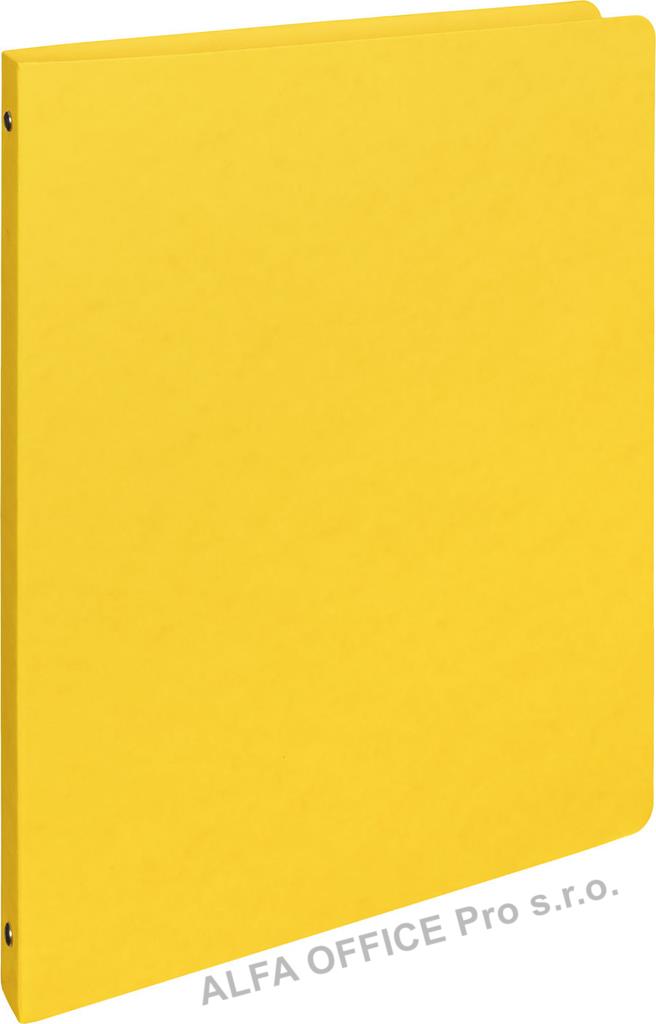 Desky A4 kroužkové prešpánové - 4 - kroužek / žlutá