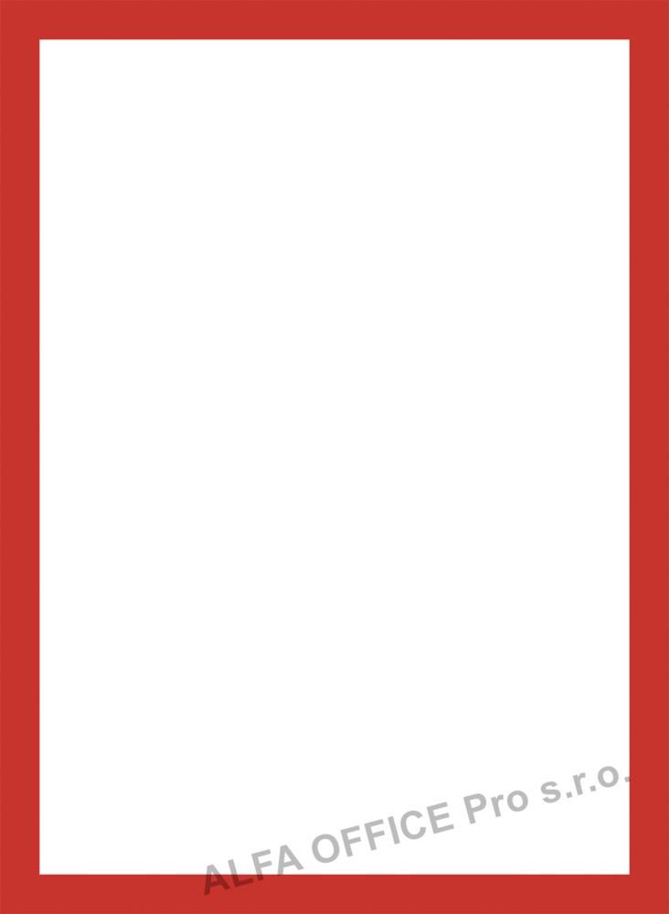 Magnetický informační rámeček LEAN - A4 / 230 x 317 mm / červená / 10 ks