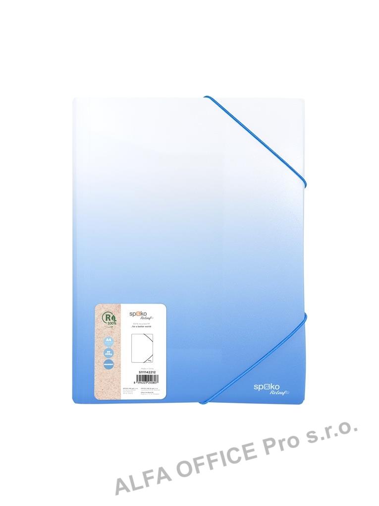 Spisové desky A4 s gumou Gradient - modrá