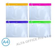 Spisové desky LUMA na zip síťované - A4 / barevný mix