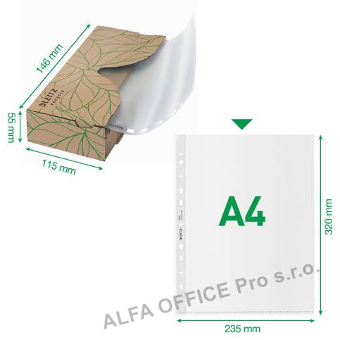 Závěsný obal A4 Leitz recycle - A4 čirý / 40 ks