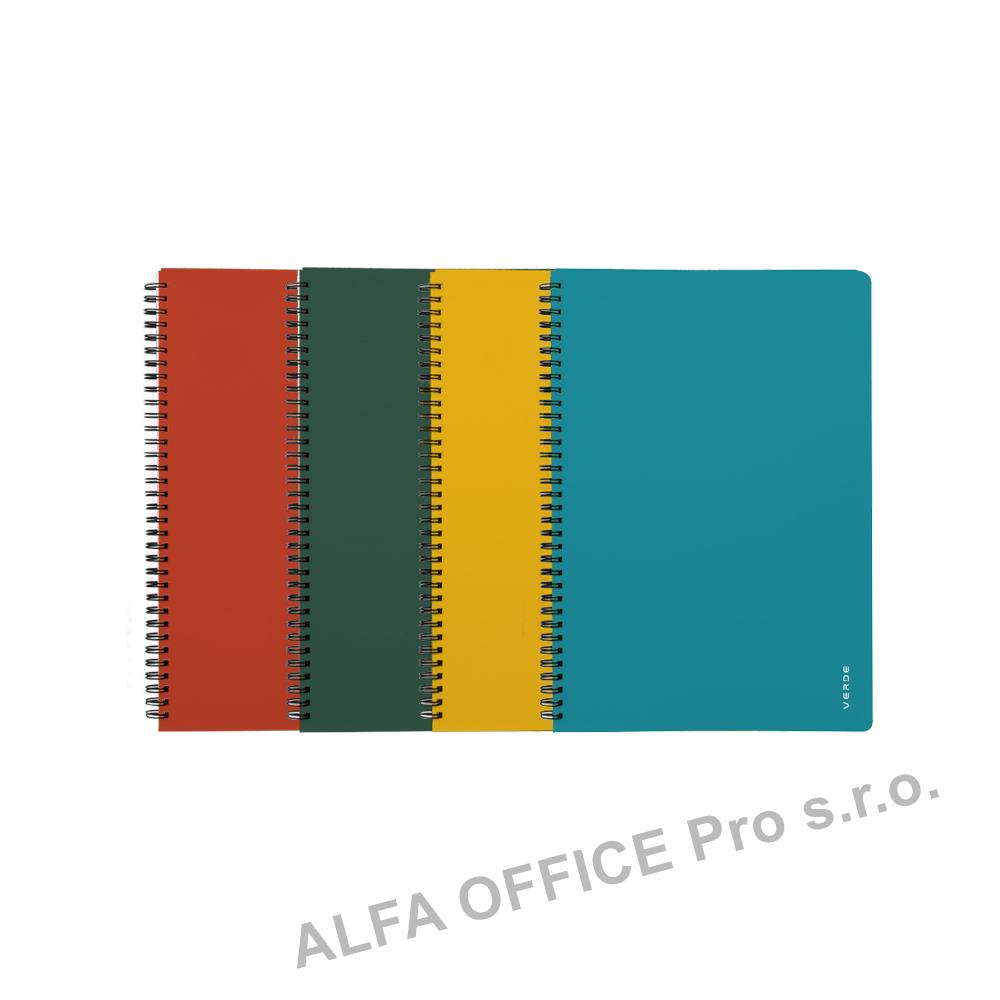 Blok kroužkový VERDE - A5 / linka / mix barev