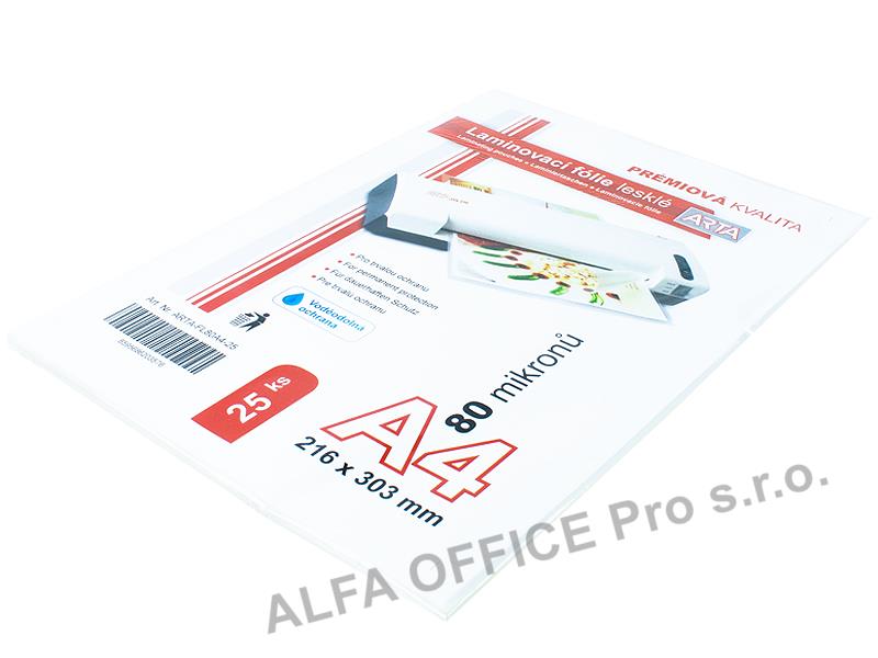 Laminovací fólie / A4 / 25 ks / 80 mikronů