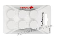 Magnety Perro silné - průměr 24 mm / bílé / 6 ks