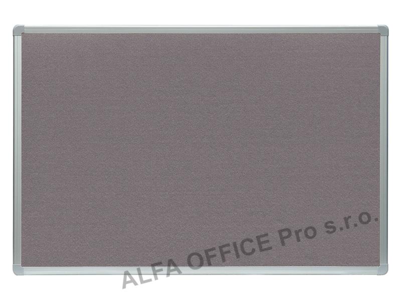 Tabule filcová v hliníkovém rámu ARTA - 60 x 90 cm / šedá