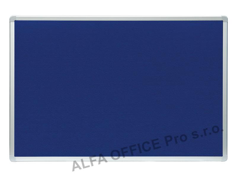Tabule filcová v hliníkovém rámu ARTA - 90 x 120 cm / modrá