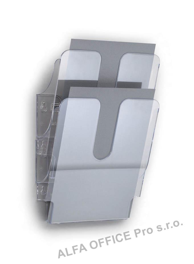 Držáky na prospekty Flexiplus - 2 / A4 / čirý / na výšku