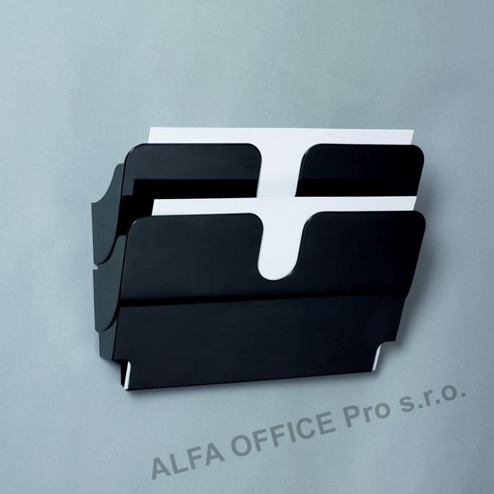 Držáky na prospekty Flexiplus - 2 / A4 / černý / na šířku