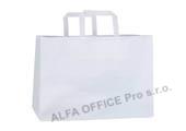 Tašky papírové plochá ucha - bílá / 315 x 215 x 245 mm