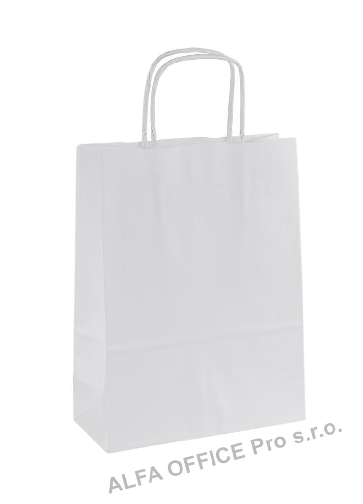 Tašky papírové kraft kroucená ucha - 180 x 80 x 240 mm