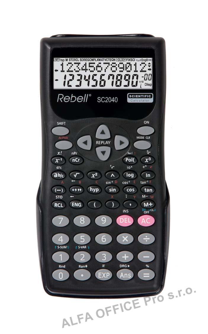 Kalkulačka Rebell SC2040 vědecká displej 10 míst