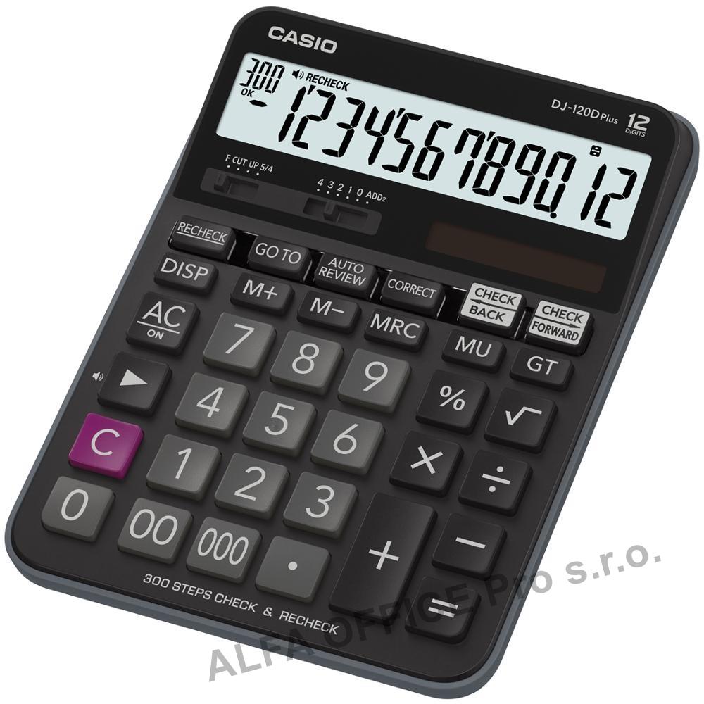 Kalkulačka Casio DJ 120 D plus displej 12 míst