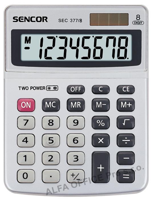 Kalkulačka Sencor SEC 377 displej 8 míst