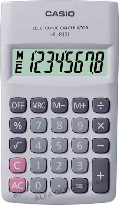 Kalkulačka Casio HL815L kapesní displej 8 míst