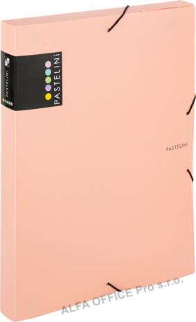 Box na spisy A4 s gumou PASTELINi - oranžová