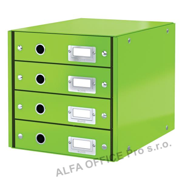 Zásuvkový box Leitz Click & Store - 4 zásuvky / zelená