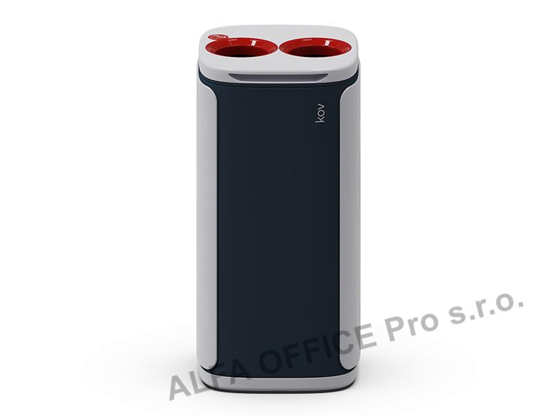 Odpadkový koš KOBRA WASTEE na kov - 60 L / červená