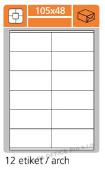 Print etikety A4 PLUS pro laserový a inkoustový tisk - 105 x 48 mm (12 etiket / arch)