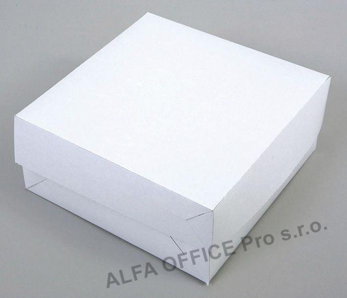 Dortová krabice bílá - 28 x 28 cm / velká