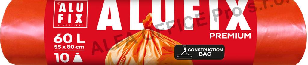 Pytle na odpad Premium oranžové - 55 x 80 cm / 60 l / 60 my / 10 ks