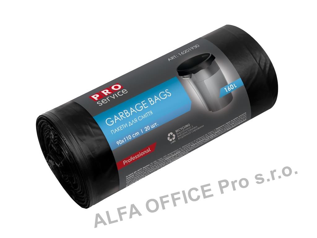 Pytle na odpad Alufix - 90x110cm / 160l / 24my / 20ks / černá