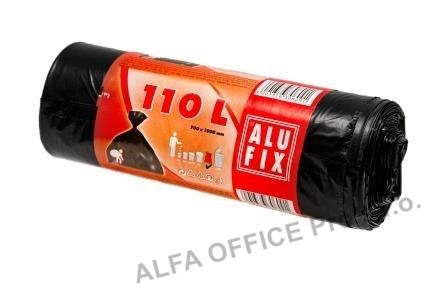 Pytle do koše Alufix Standard - 70x100cm / 110l / 23my / 10ks / černá