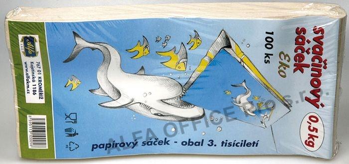 Sáčky svačinové - 0,5 kg / 11 cm x 23 cm / 100 ks