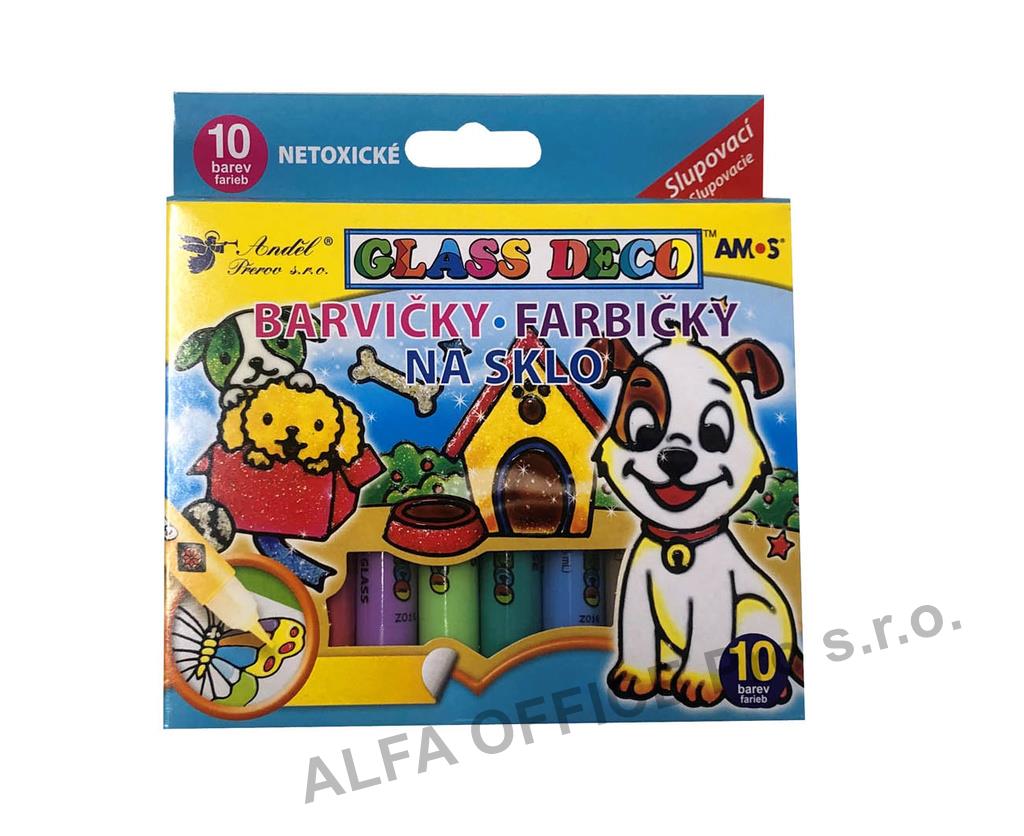 Barvy na sklo - 10 x 10,5 ml