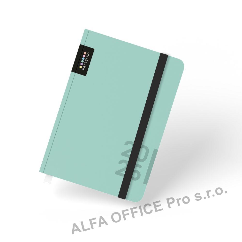 Diář PASTELINi - A6 / týdenní / zelená