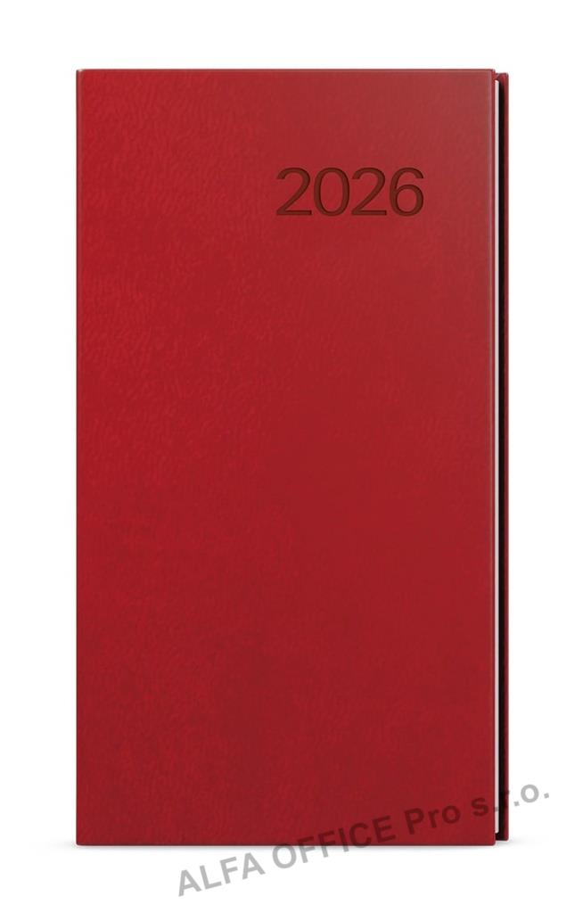 Diář VIVELLA - týdenní kapesní / bordó