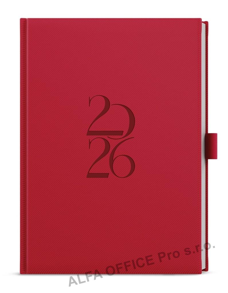 Diář DENY - A5 / týdenní / červená