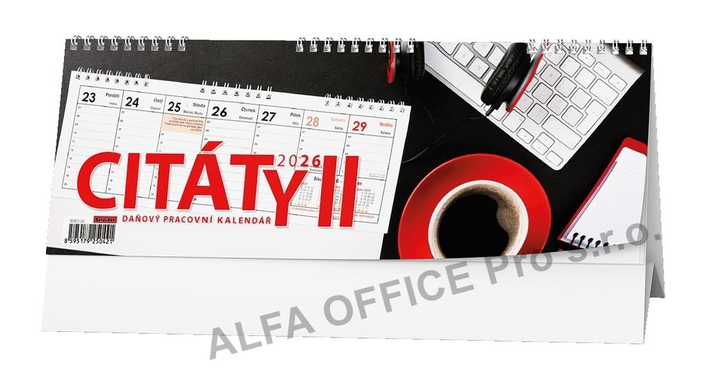 Kalendář stolní pracovní CITÁTY - Citáty II. / BSB2