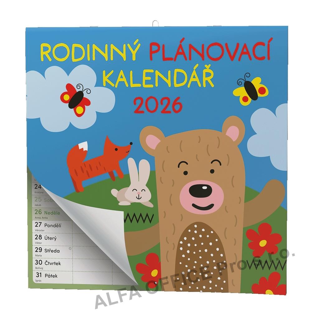 Kalendář nástěnný poznámkový - Rodinný plánovací / BNL10