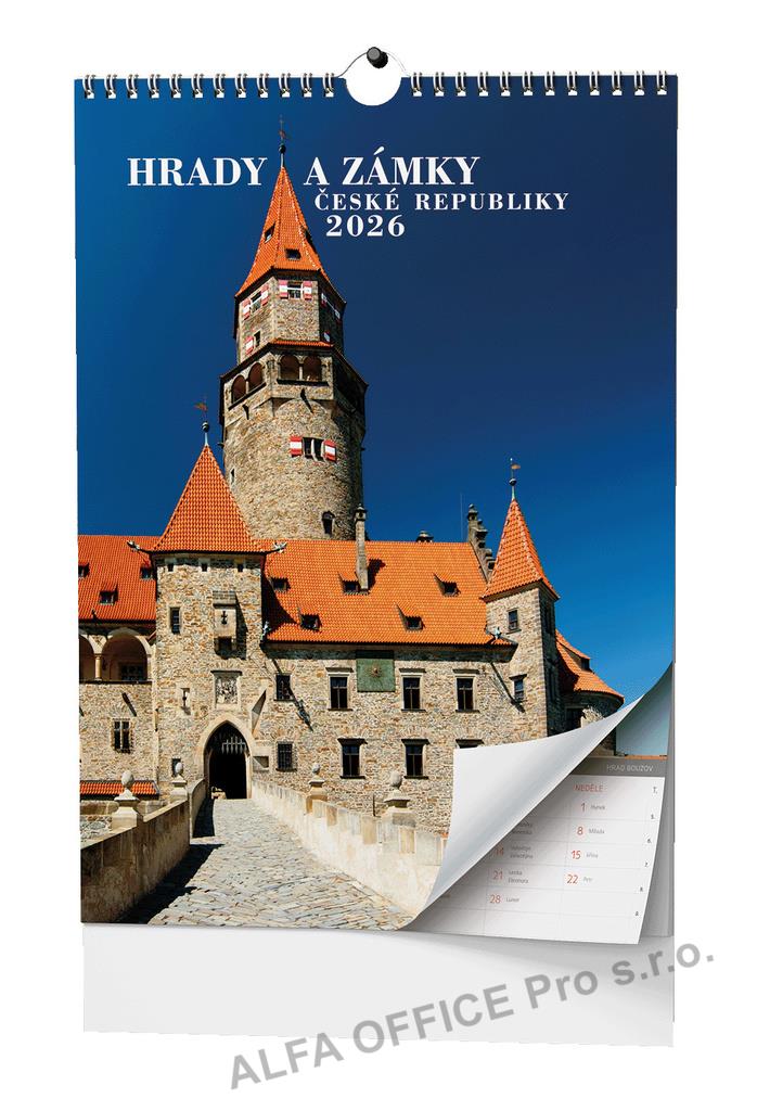 Kalendář nástěnný - Hrady a zámky ČR / BNS1