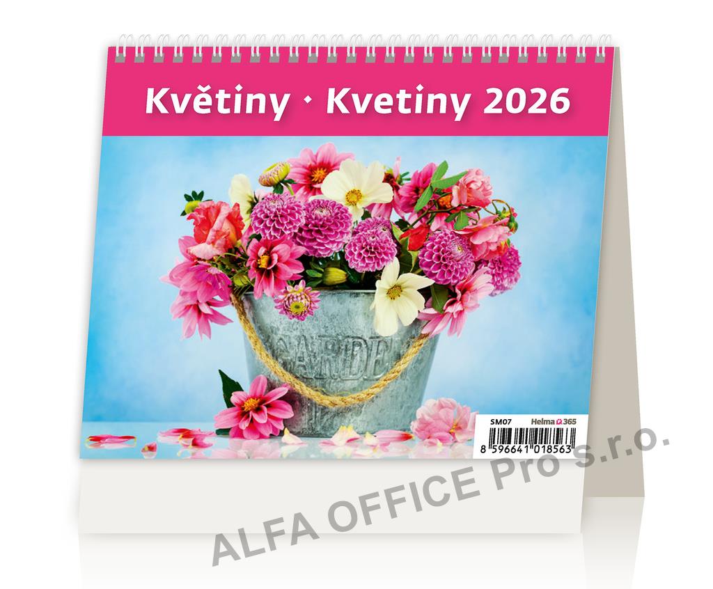 Kalendář stolní MINI - Květiny / SM07