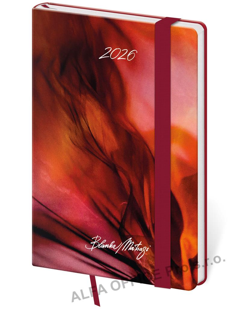 Diář VARIO Matragi - týdenní kapesní / red